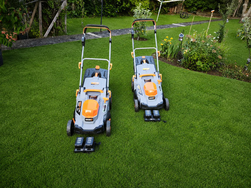 Akku rasenmäher mit - 2x,