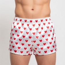 Herren Satin Seide Boxer