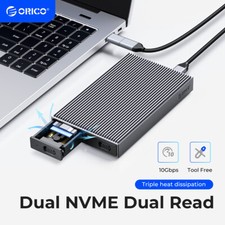 ORICO Dual-bay M.2 NVMe SSD Gehäuse USB C M2 Adapter M2 Adapte für M Key PCIe DE