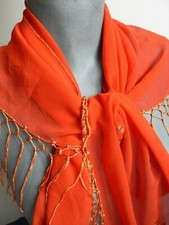 HALSTUCH Dreiecktuch Hüfttuch Tuch mit Fransen + Spiegel