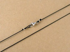 Stoffband Kette Halskette Nylon Braun Schwarz Karabiner 925 Silber Verschluss