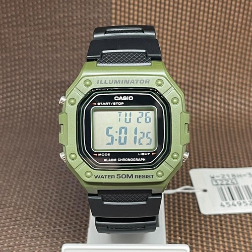 Casio 218h grün digital - w-218h-3a,