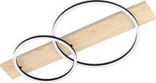 Eglo LED Boyal 2-flammige Deckenleuchte helles Holz Natur vintage EEK:E(Spk A-G)