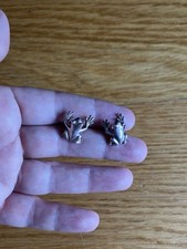 Drachenfels Froschkönig kleine Frosch Ohrstecker aus Sterlingsilber 