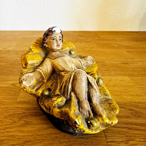 Große alte krippenfigur - große,