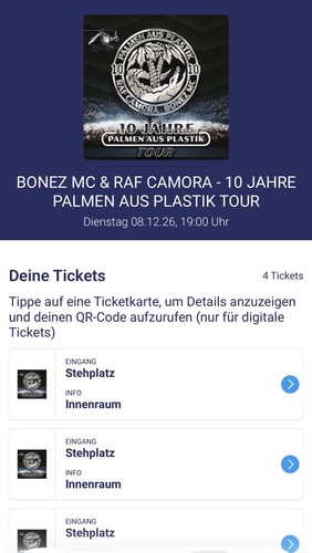 Stehplatz tickets bonez - stehplatz,