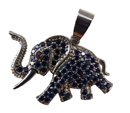 Saphir elephant anhaenger - saphir,