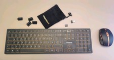 Cherry DW 9000 Slim Set Tastatur Maus QWERTZ Bluetooth USB Funk leise Akku PC