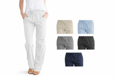 Damen Leinen Baumwoll Hose