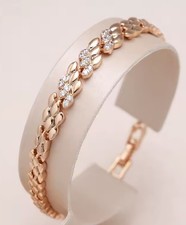 JS💖 Luxus Armband Tennisarmband 585 RG Rolled Rosegold mit Zirkon RG-0854