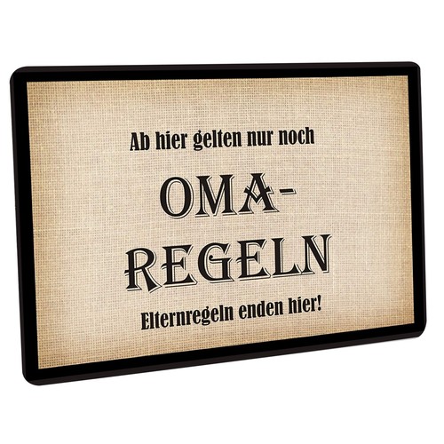 Fussmatte hier gelten - ",
