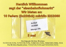 neu:  10 Federn für Märklin