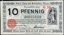 10 Pfennig  Stadt Köln 1920