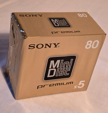 5x Sony MiniDisc Premium 80