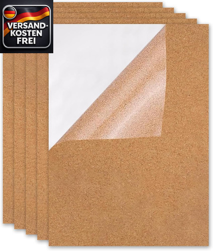 Selbstklebende korkplatten 5er - selbstklebende,