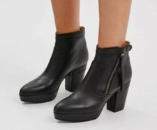 ACNE STUDIOS Leather Platform Zip „Track Boots“ black size 38 -brand new soles!