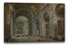 Kunstdruck Giovanni Paolo Panini - Innenraum von St Peter, Rom