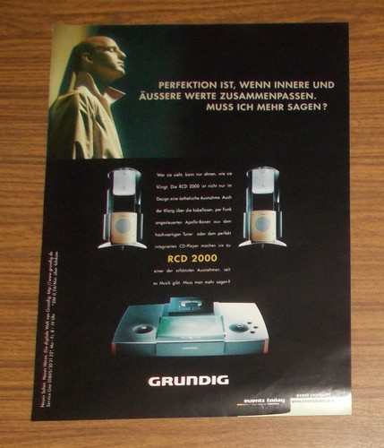 Seltene werbung grundig rcd - seltene,