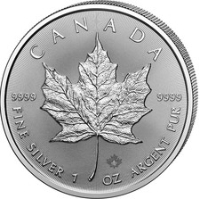 4X 1oz Maple Leaf 1 Unze 2019