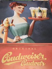 Werbeschild Orginal Budweiser - Budvar ,neu