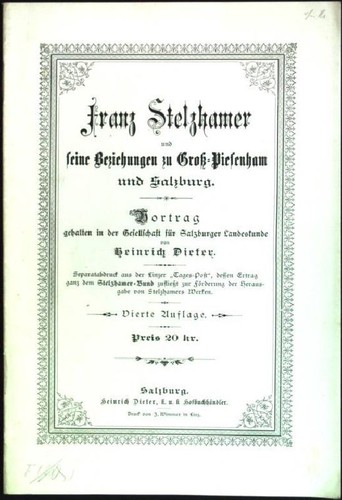 Franz stelzhamer und seine - stelzhamer,