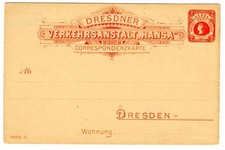 Stadtpost DRESDEN  rote 2Pf