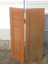 altes Paar Lamellenladen Klappladen Fensterladen Pinwand Schranktüre Paar 2