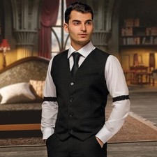 20er Jahre Mafia Herren Kostüm Set Accessoires Hosenträger Peaky Blinders F160