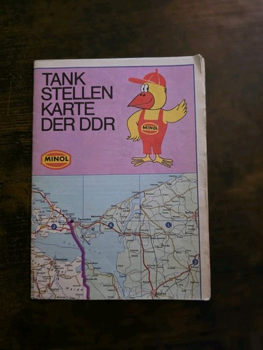 Tankstellenkarte der ddr minol - ddr,
