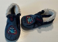 Blau/bunt gefüttert "Weltall" Hausschuhe - Größe: 24 - Marke: relax