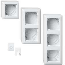 Gira AP-Gehäuse Aufputz-Gehäuse mit Abdeckrahmen Standard55 reinweiß glänz. Ausw