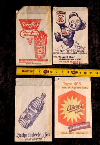 Alte papiertüten werbung - 4, papiertüten,