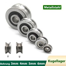 Metallstahl Umlenkrolle Laufrolle Bohrung 3/4/5/6mm Kugellager Rollen Seilrollen