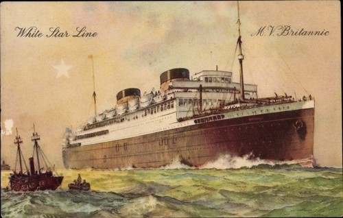 Dampfer britannic white - ak,