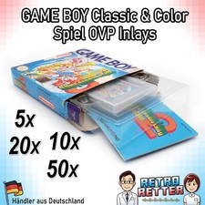 Inlays für GameBoy Classic & Color Spiele OVP - wie Original Plastik PET Blister