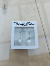 Thomas Sabo Perlen Ohrringe Creolen Silber Kunstperlen