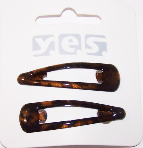 Haarspange braun - 2x,