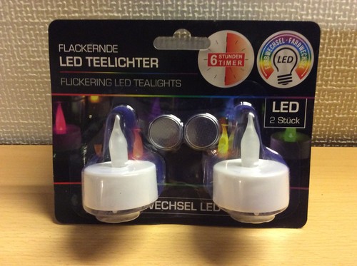 Led teelichter 2er set - led,