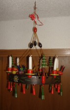 alter   Leuchter  mit Vögel  Seiffen   um 1930