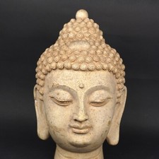 Buddha Kopf Statue Stein antik Stil Meditation Yoga Home Garten Deko