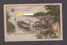 A 272/AK  Neubrandenburg "Tollense-See/Wappen/Boot 1901