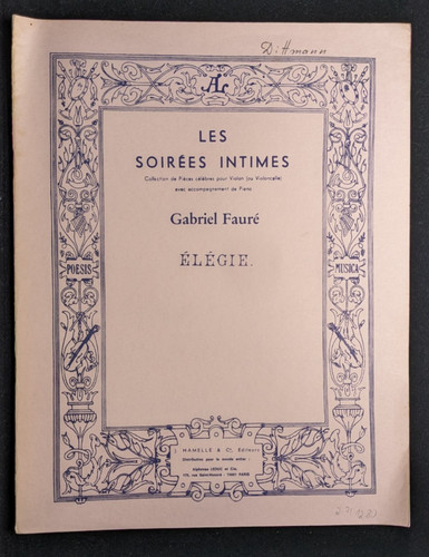 Gabriel faure les soirees - gabriel,