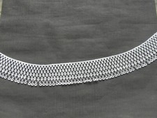 0,5 Meter Spitze Borte Spitzenband Bänder weiß gebogen 60mm hoch 100%Baumwolle