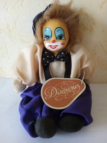Clown puppe vintage porzellan - puppe,