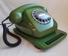 70er Telefon Wählscheibe FeTAp 611 Grün + Register+Top+Funktion/TAE-Stecker