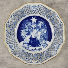 1 Weihnachtsteller 26cm Cobalt  Schumann Arzberg 1978 Design Marianne Stuwe