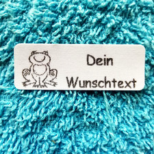 40 personalisierte selbstklebende Motiv Namensetiketten Frosch Kleidung Wäsche
