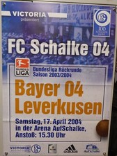 Schalke vs. Bayer Leverkusen Poster Plakat 2004 Original Spielankündigung /17