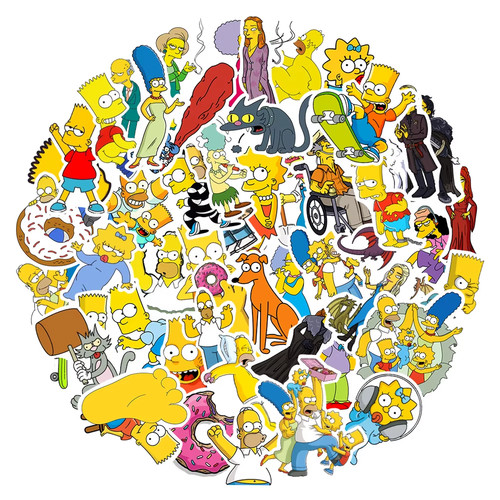 50x simpsons sticker - 50x, trickfilm