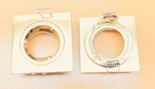 LED Einbaufassungen quadratisch, Messing